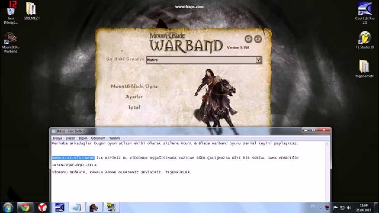 mount and blade fire and sword serial key free